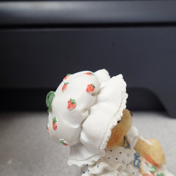 Cherished Teddies Jenna You're Berry Special To Me Girl Sewing Strawberries - Picture 4 of 7